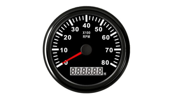 Kierroslukumittarimittari, 0-8000rpm, Ø 85mm, vesitiivis