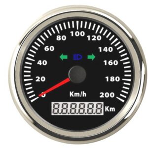 gps mittari pulssitiedolla ja merkkivalolla kromikehä