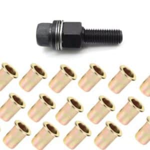 niittimutterin aseenustyökalu ja 20kpl niittimuttereita