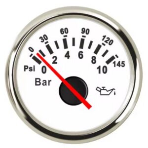 öljynpainemittari 10bar valkoinen